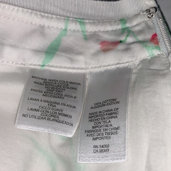 Jones New York Full A line Modern Flowers Skirt size 18 - Picture 7 of 7